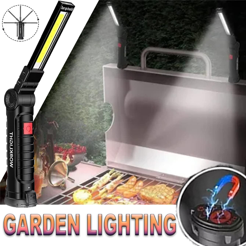 Outdoor Camping Lighting - Portable LED Flashlight with Magnetic Hook