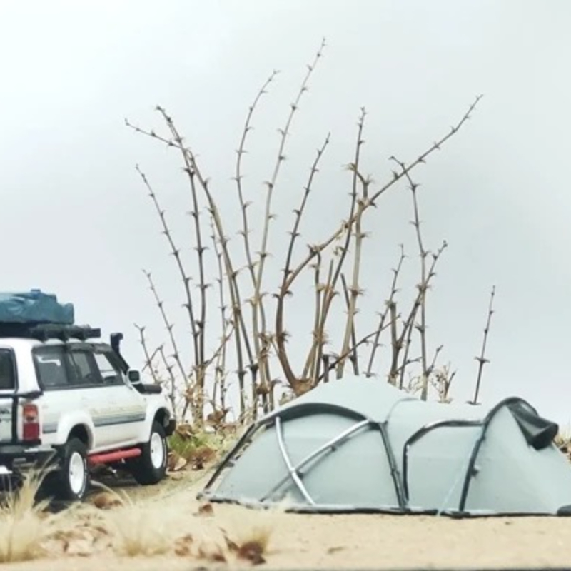 Outdoor Camping Games - 1/64 Tent Model 1/87 HO Snow