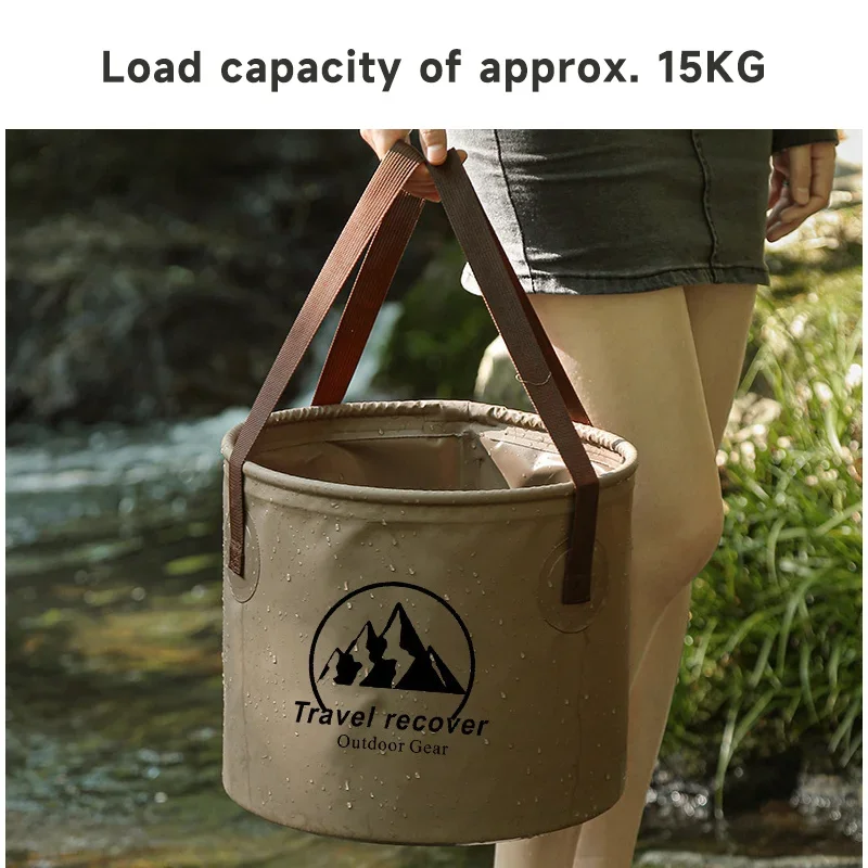 Outdoor Camping Sink - 20L Car Folding Bucket Waterproof Foldable