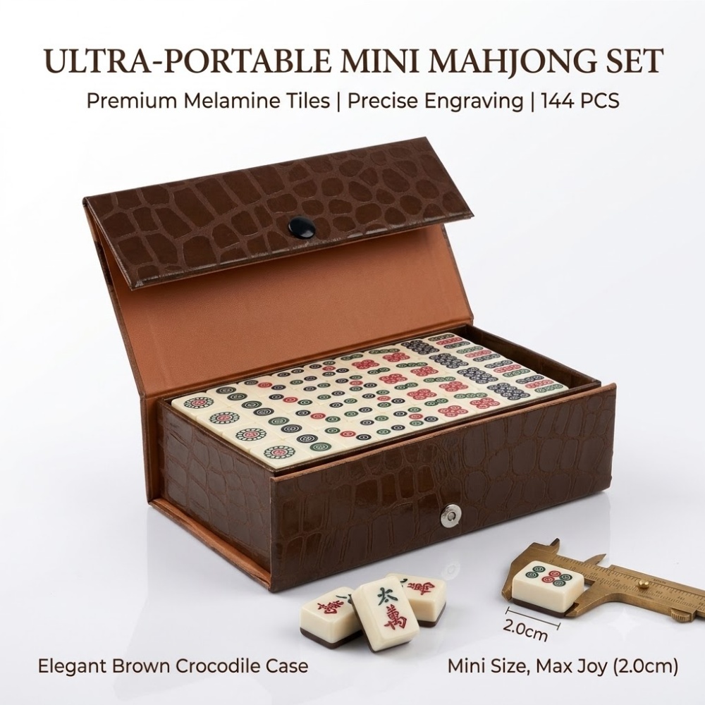 Outdoor Camping Games - Traditional Chinese 144 Tiles Majiang Table