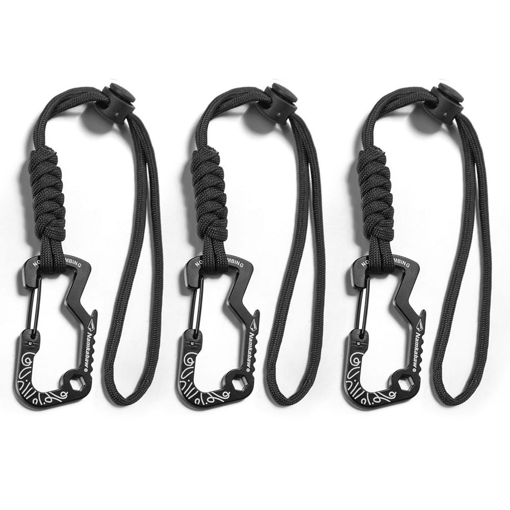 Outdoor Camping Essential Gear - Multifunctional Tactical Hook Carabiner with Paracord