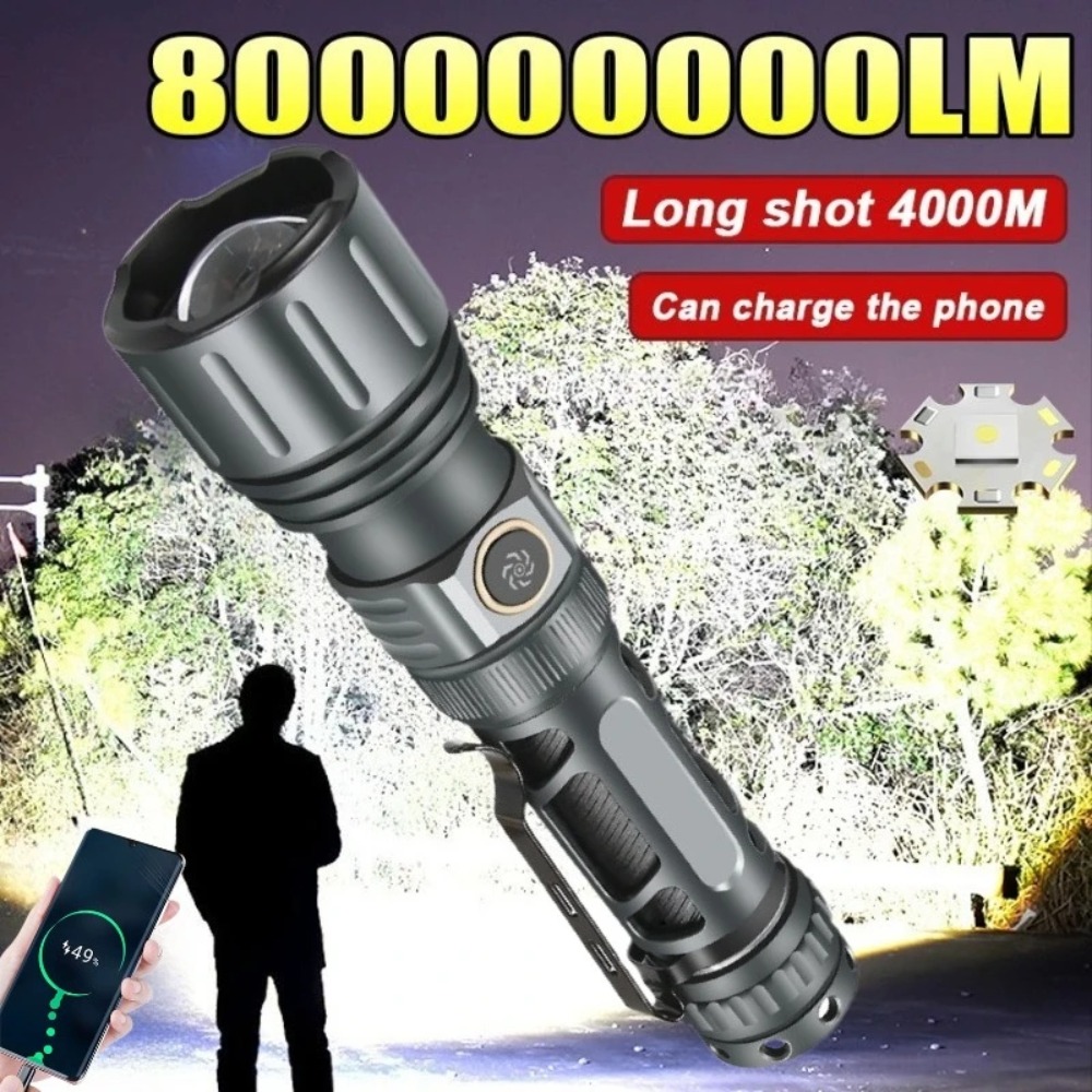 Outdoor Camping Lighting - Super Bright Flashlight Portable Rechargeable LED