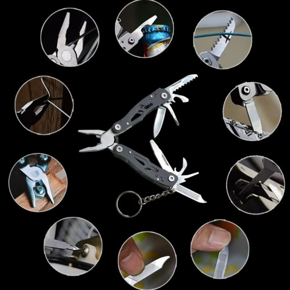Camping Knife Multi-Tool - Camping Multitool Stainless Steel Portable Folding