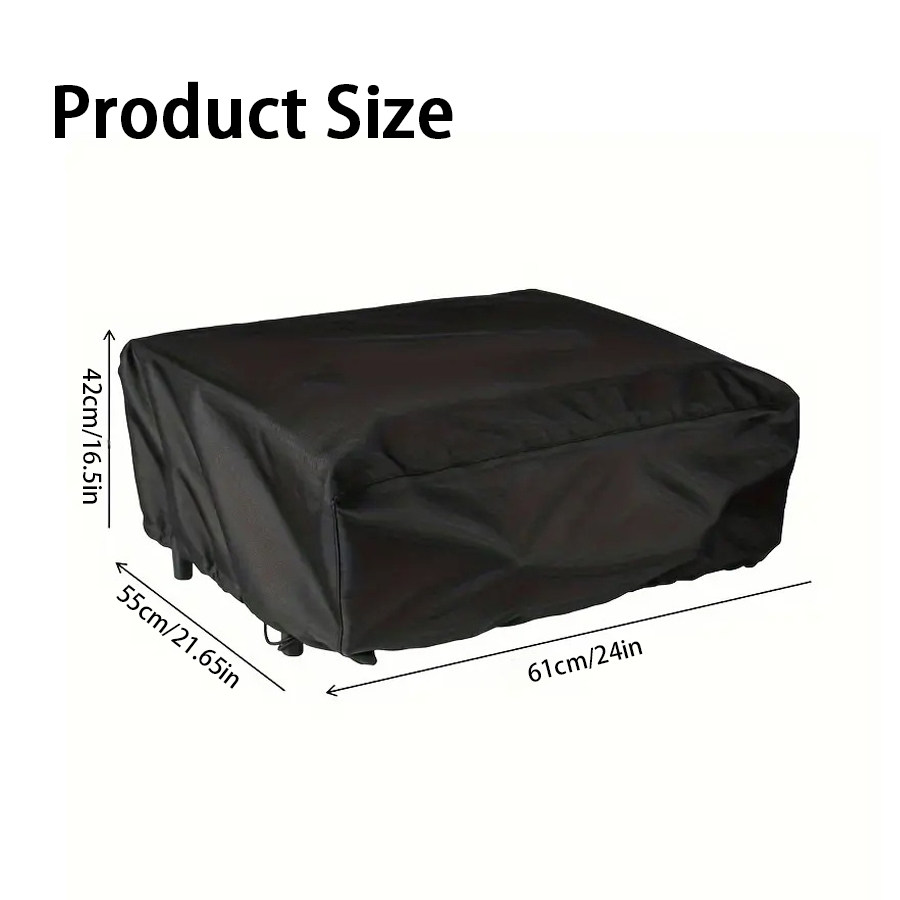 Outdoor Camping Bbq - 1pc Black Oven Protective Cover with
