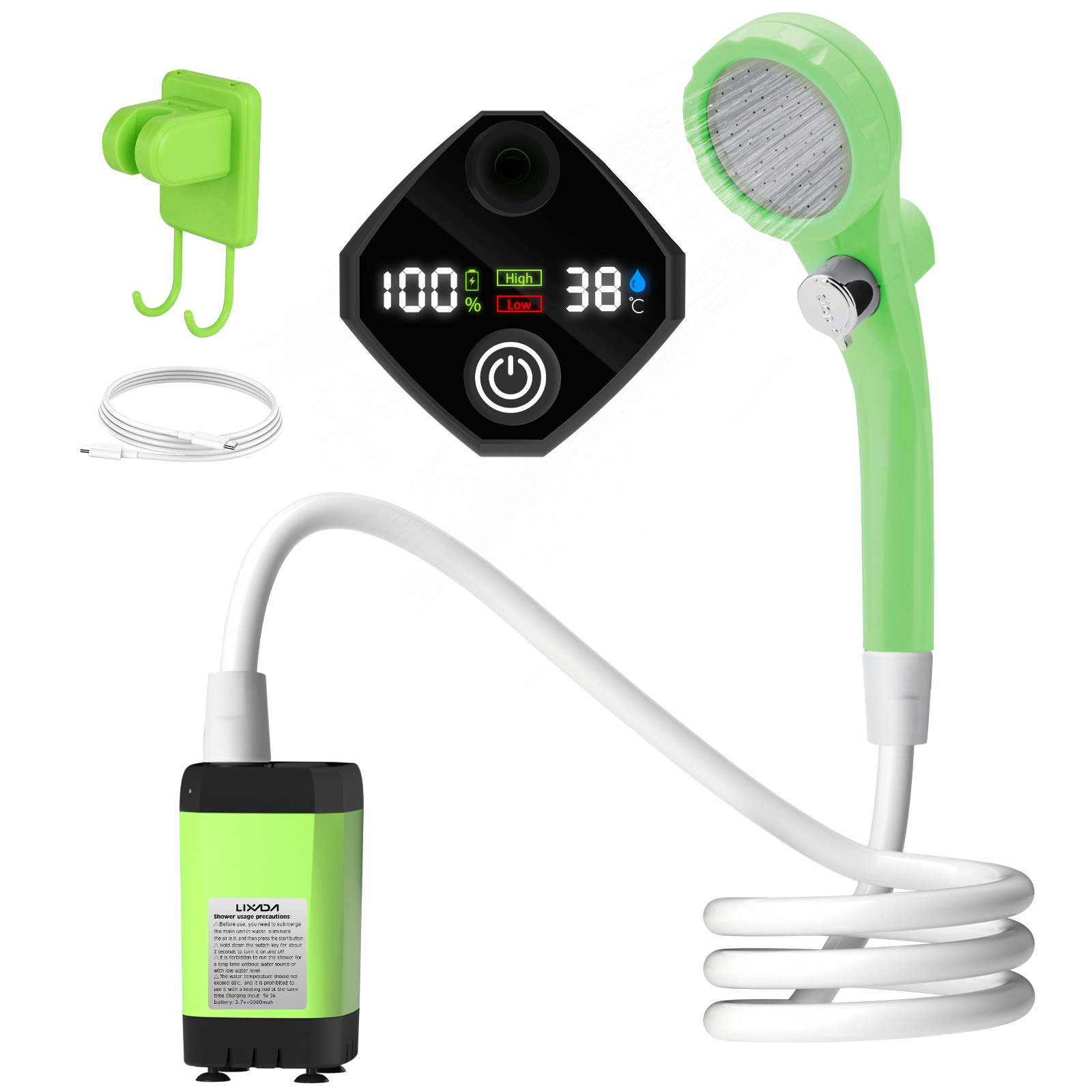 Camp Utensil Set - Lixada 6000mAh Portable Camping Shower Pump