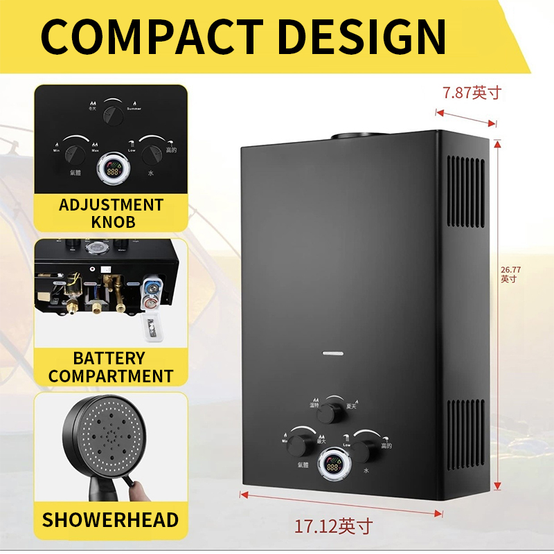 16L/18L/20L Instant-Heat Gas W - Outdoor Camping Water Heater review and price
