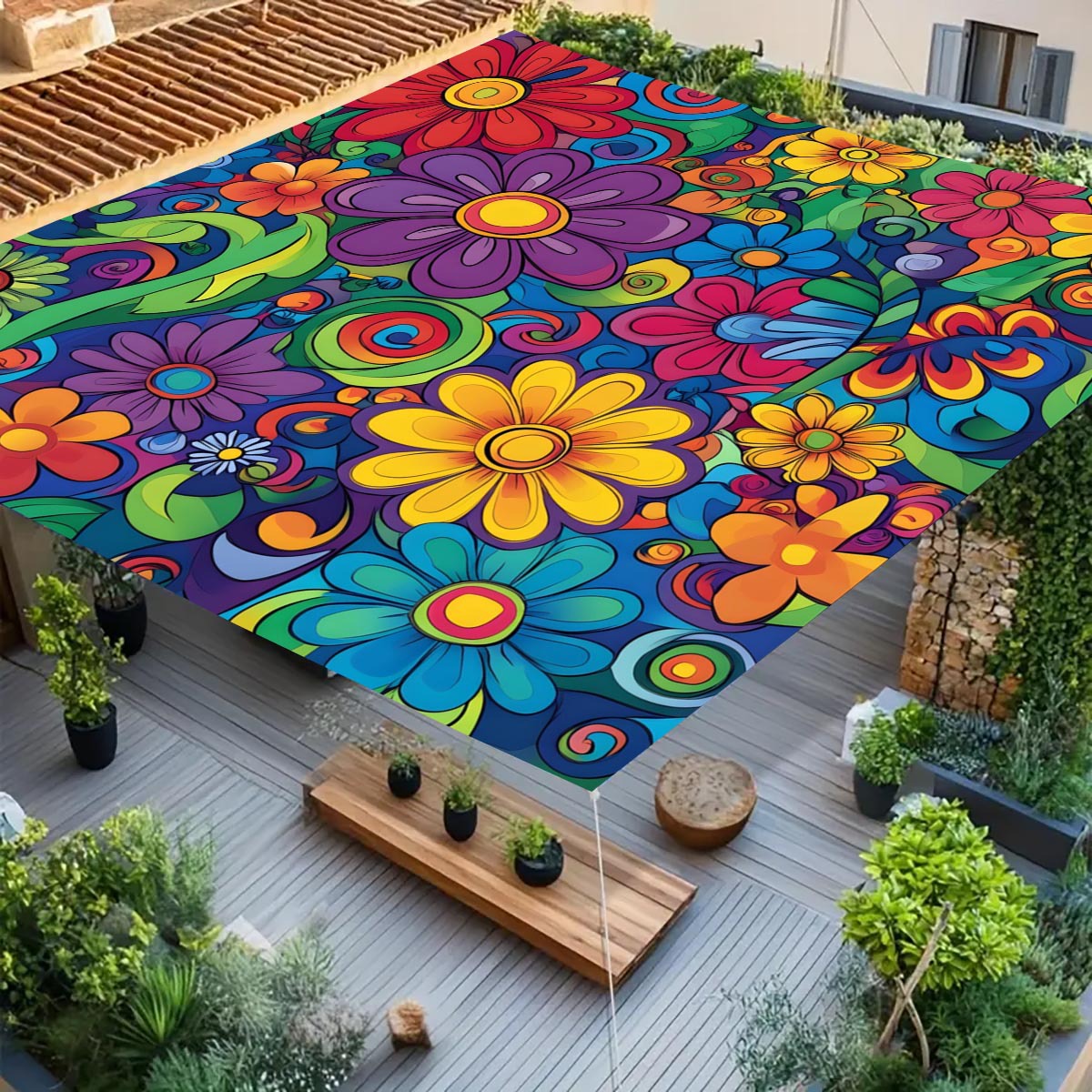 Color Flower Camping Sunshade  - Outdoor Camping House review and price
