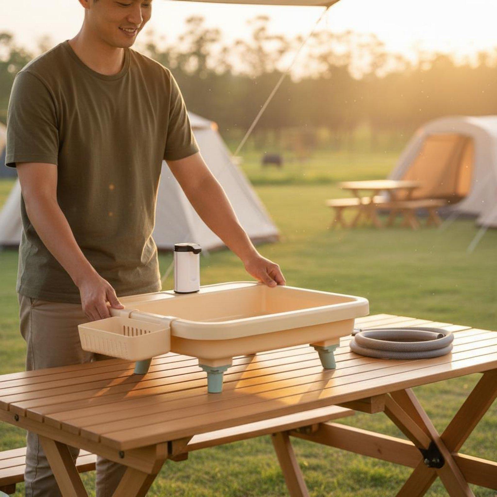 Portable Camping Sink with Bui - Outdoor Camping Sink review and price