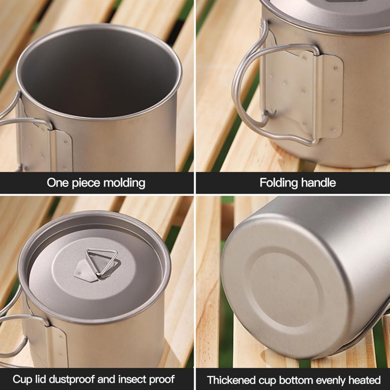 Titanium Camping Mug with Fold - Camp Utensil Set review and price