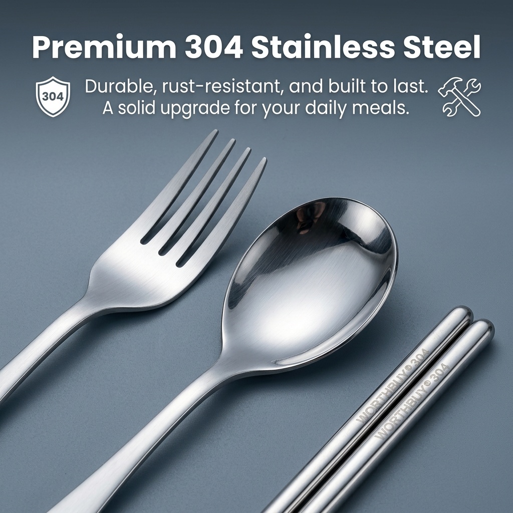 Portable Cutlery Set Stainless - Camp Utensil Set review and price