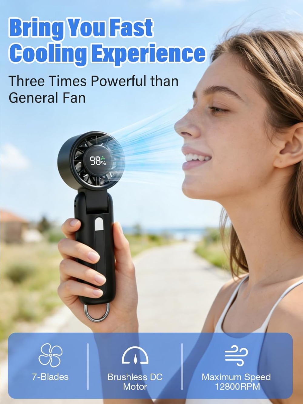 Ai Handheld Fan Turbo, 100-Spe - Camping Quiet review and price