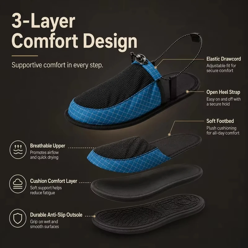 Ultra Light Foldable Outdoor C - Outdoor Camping Slippers review and price
