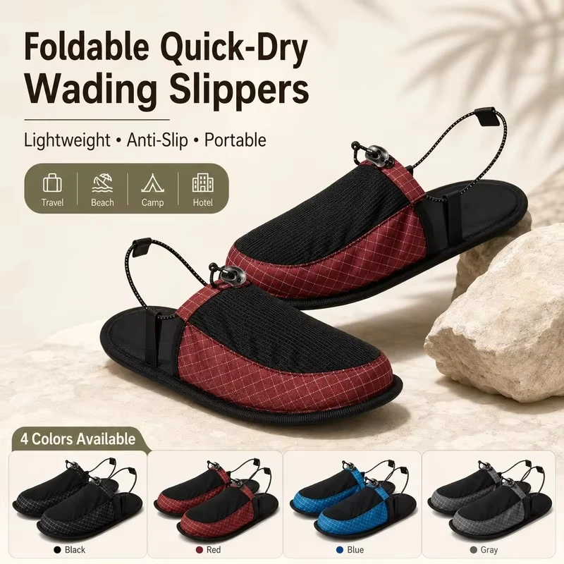 Foldable Quick Dry Water Slipp - Outdoor Camping Slippers review and price