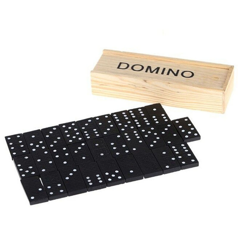 28pcs/Set Wooden Domino Board  - Outdoor Camping Games review and price