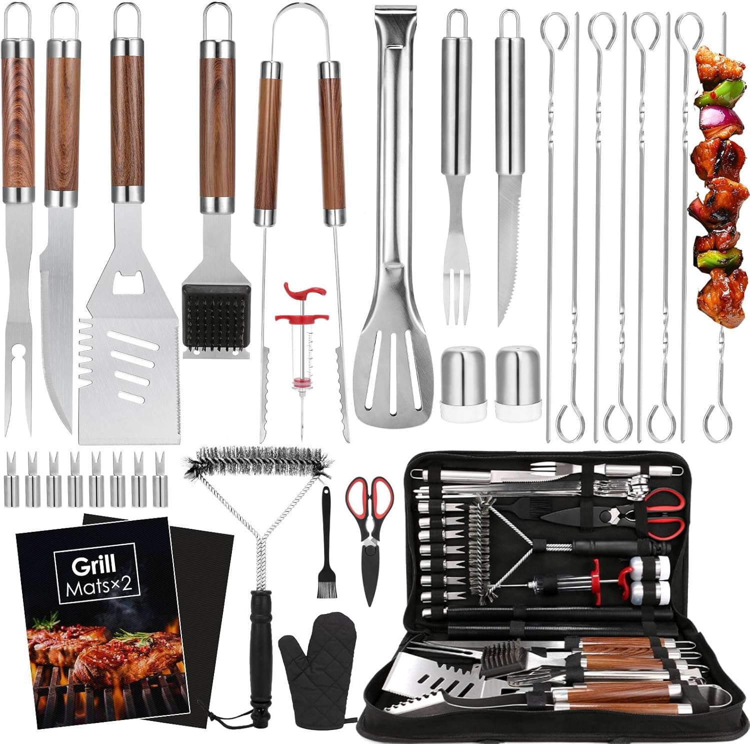 34Pcs Heavy Duty Grill Tools S - Camp Utensil Set review and price