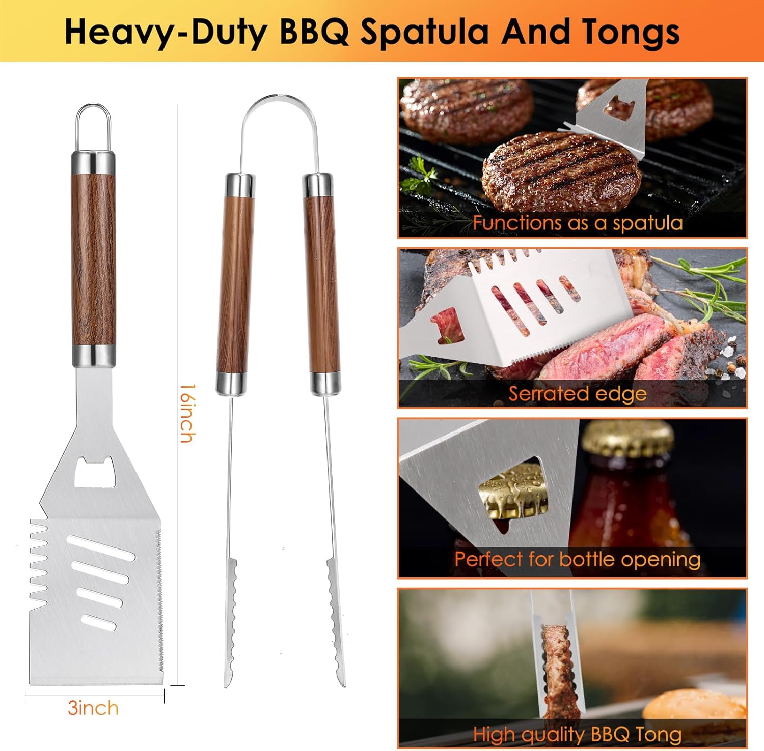 34Pcs Heavy Duty Grill Tools S - Camp Utensil Set review and price