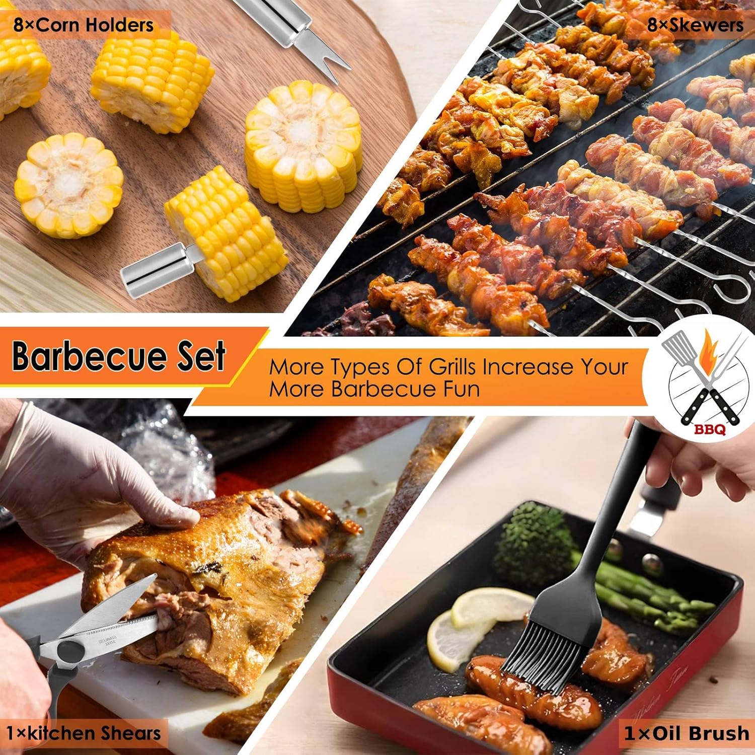 34Pcs Heavy Duty Grill Tools S - Camp Utensil Set review and price