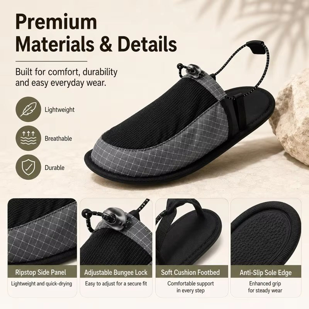 Foldable Quick Dry Water Slipp - Outdoor Camping Slippers review and price