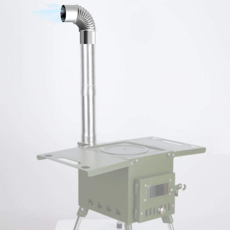 60/75mm Stainless Steel 90 Deg - Outdoor Camping Wood Stove review and price