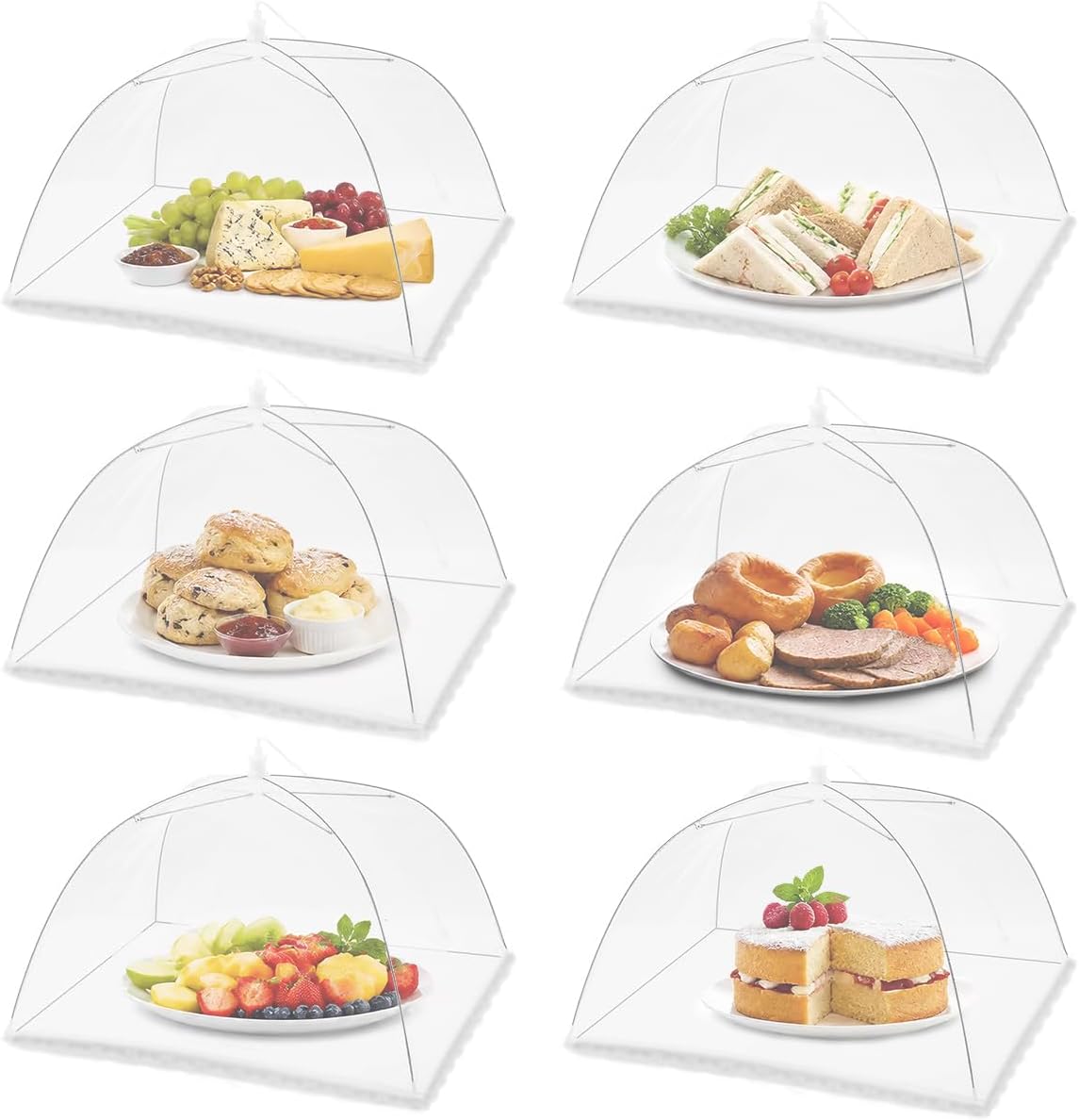 (6 Pack) Mesh Food Covers Tent - Outdoor Camping Umbrella review and price
