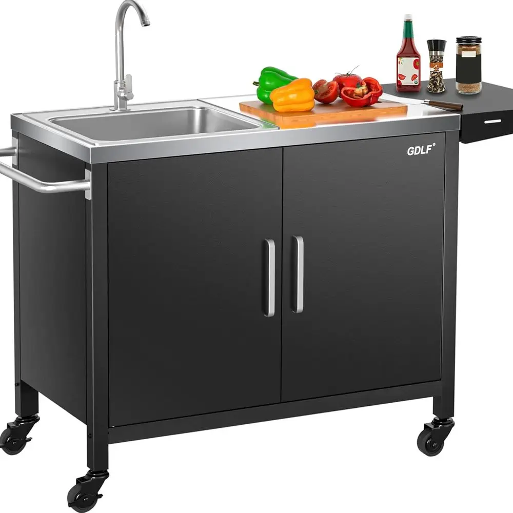Outdoor Kitchen Island with St - Outdoor Camping Sink review and price