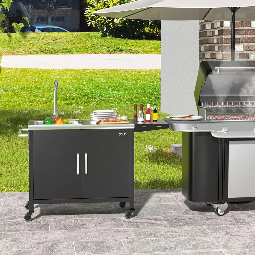 Outdoor Kitchen Island with St - Outdoor Camping Sink review and price