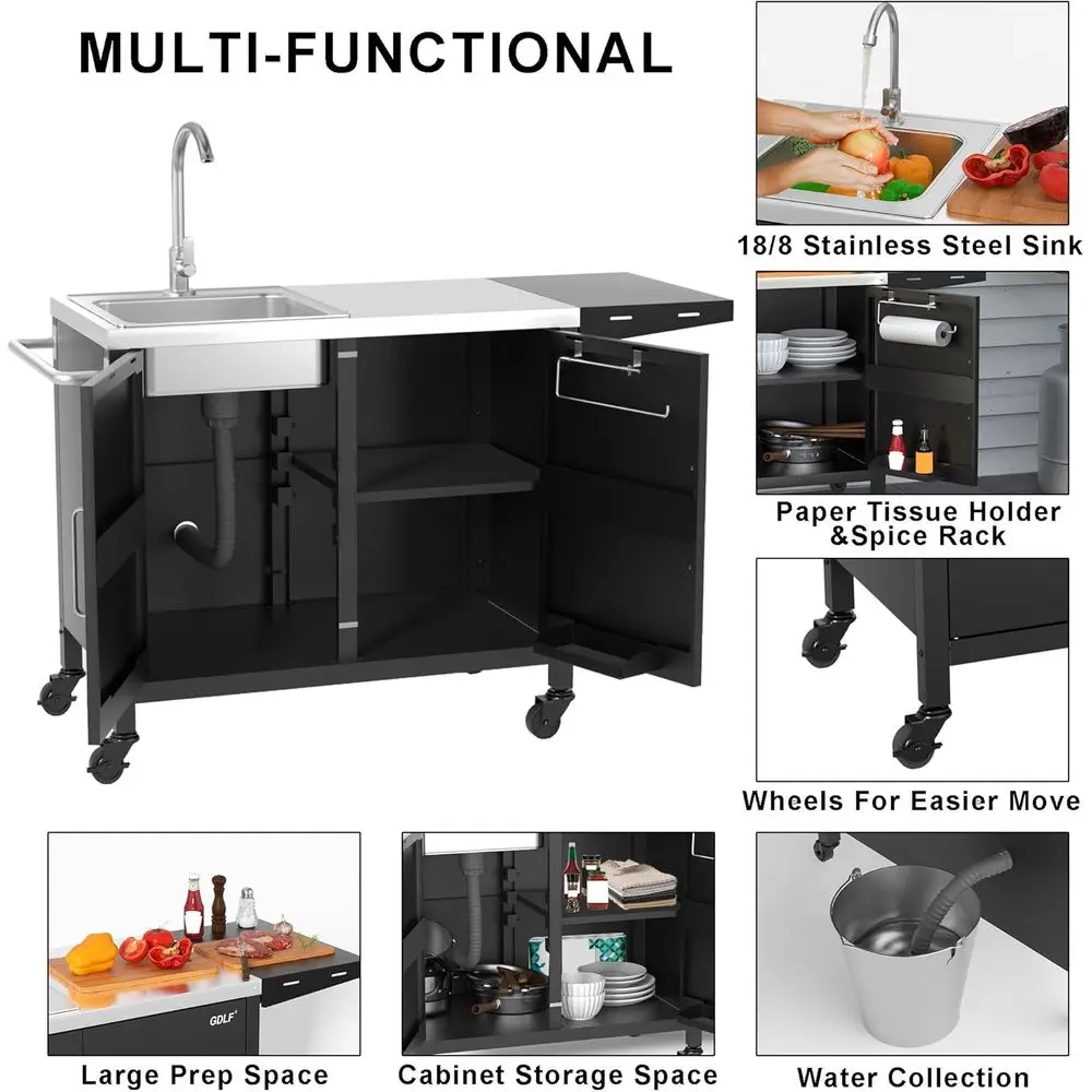Outdoor Kitchen Island with St - Outdoor Camping Sink review and price