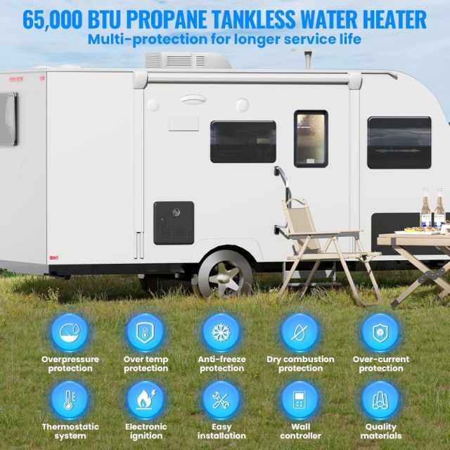 Portable RV Instant Gas Water  - Outdoor Camping Water Heater review and price