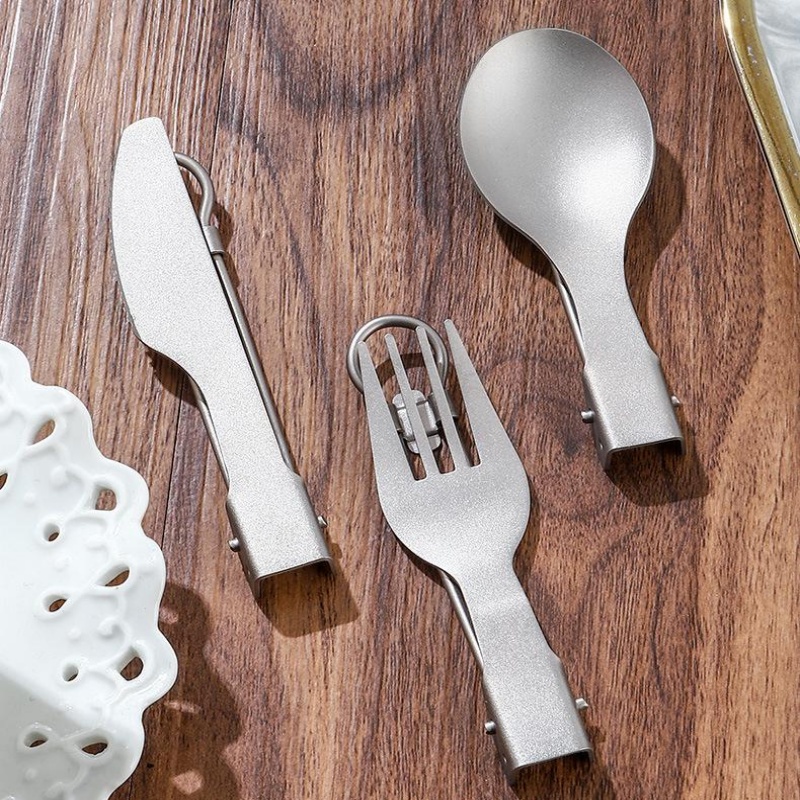 Titanium Foldable Utensil Set  - Camp Utensil Set review and price