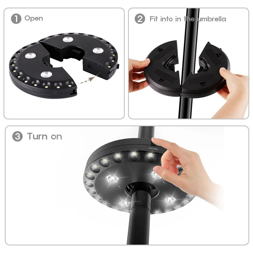 Super Bright Umbrella Pole Lig - Outdoor Camping Umbrella review and price