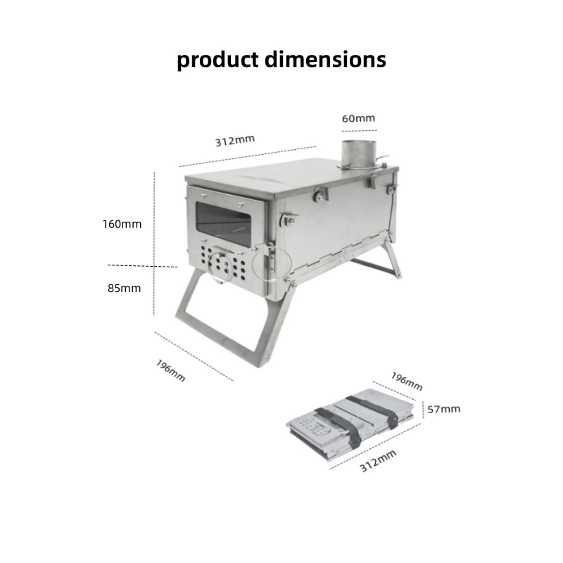 Folding Wood Stove, Stainless  - Outdoor Camping Wood Stove review and price