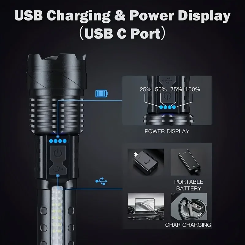 Powerful LED Flashlight Batter - Battery Outdoor Camping review and price
