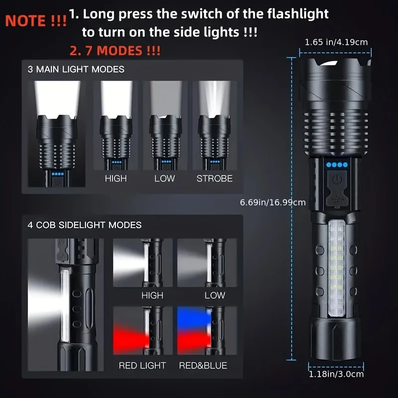 Powerful LED Flashlight Batter - Battery Outdoor Camping review and price